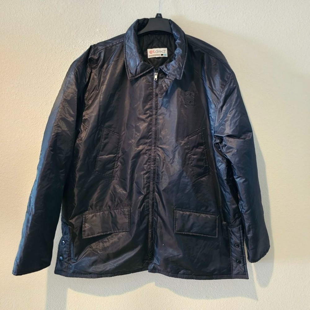 GK Direct Services Men's 2XL Black  Zip Lined Uniform Workwear Jacket No Hood